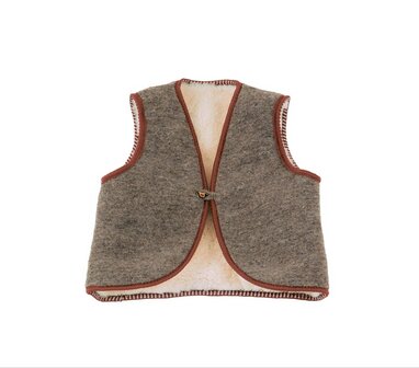 Sheepsjop bodywarmer Kate, 100% lamsvacht, twee kanten draagbaar!