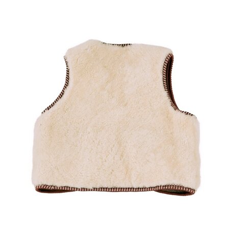 Sheepsjop bodywarmer Kate, 100% lamsvacht, twee kanten draagbaar!