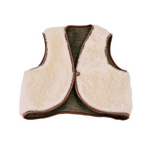 Sheepsjop bodywarmer Kate, 100% lamsvacht, twee kanten draagbaar!