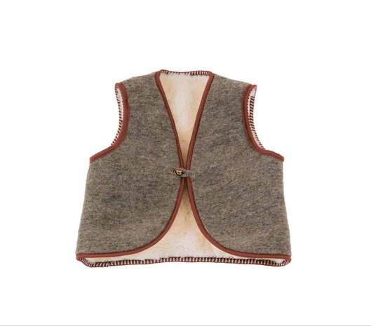 Sheepsjop bodywarmer Kate, 100% lamsvacht, twee kanten draagbaar!